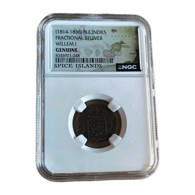 1814-1836 N.E. Indies Fractional 1/4 Stuiver Willem 1 NGC Genuine