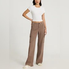 Express Women's Trouser Mid Rise Size 10R Color Brown