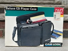 Vintage New Case Logic DM2 soft portable CD player case zipper shoulder strap