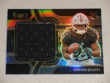 2025 Panini Select Silver Prizm Jumbo Jersey Ashton Jeanty 074/149 Rookie RC