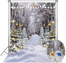 Winter Wonderland Photography Backdrop 5x7FT Winter Snowflake Christmas Tree ...