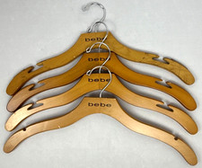 Bebe Vintage Wooden Clothing Hangers Set of 4 Classic Bebe Style 3 1 See Notes