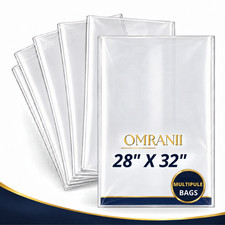 1.5Mil Clear Flat Poly Bag, 28" X 32" Multiple Bags | Flexible & Durable Bags