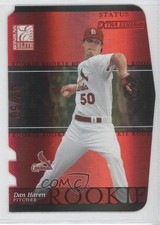 2003 Donruss Elite Extra Edition Rookie Status Red Die-Cut 7/50 Dan Haren b7i