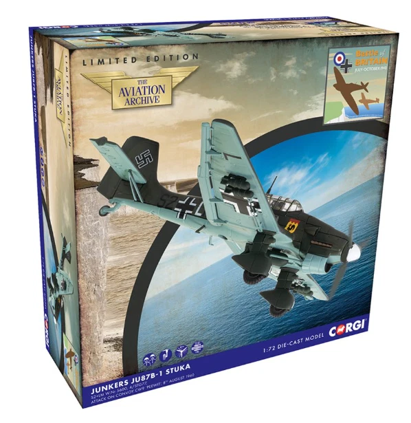 Corgi AA32520 Junkers Ju87B-1 Stuka - Uffz Pittroff and Uffz Scubert - BoB 1940 - Image 2 of 4