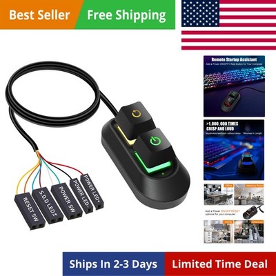 External PC Power Switch with 2M Cable, Mechanical Key Computer Power Button ...