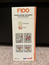 *Rare* Air Inter Fokker F-100 Safety Card