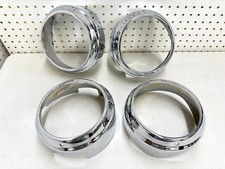 Original Oem 1960 Chevy Impala Belair Headlight Headlamp Bezels Set Show Chrome
