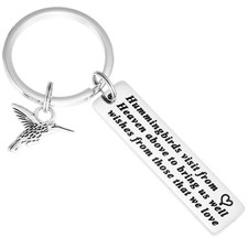 Kivosliviz Hummingbird Keychain Memorial Keychain Jewelry Sympathy Gift for L...