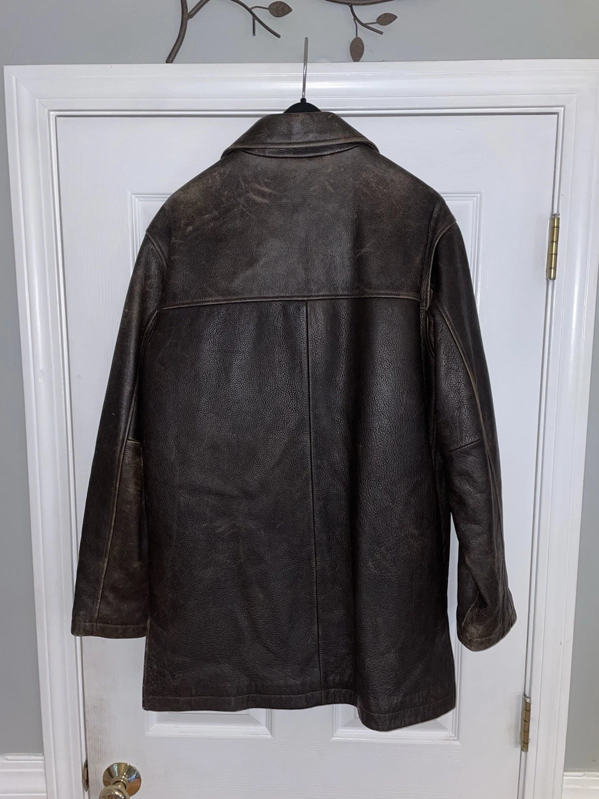 DEAN WINCHESTER SUPERNATURAL BROWN CAR COAT DISTRESSED MEDIUM ROUNDTREE & YORKE image 4