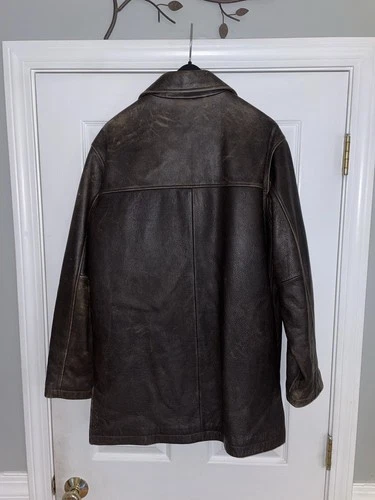 DEAN WINCHESTER SUPERNATURAL BROWN CAR COAT DISTRESSED MEDIUM ROUNDTREE & YORKE image 4