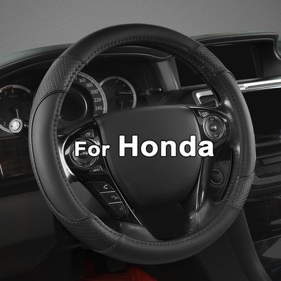 Microfiber Leather Steering Wheel Cover for Honda Accord,Civic,CR-V,HR-V,Pilo...