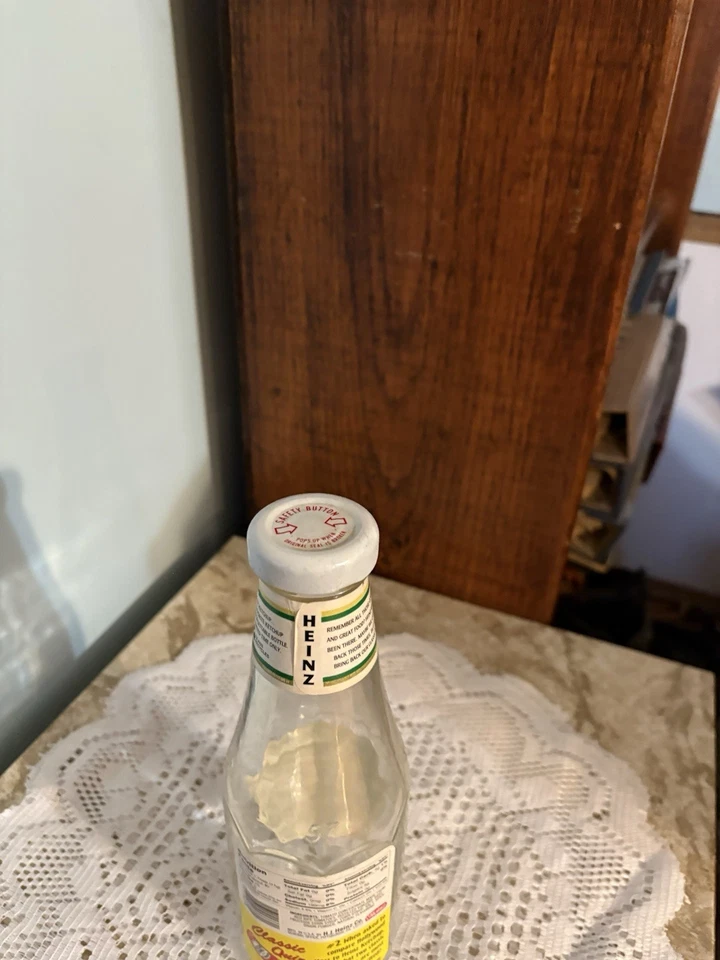 Ketchup de tomate Heinz vintage - 24 OZ Botella de vidrio clásica con tapa - años 90 Foto 4 de 4