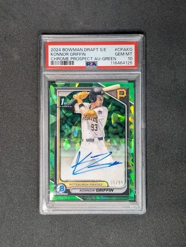 2024 Bowman Draft Sapphire Konnor Griffin Green Auto */99  PSA 10