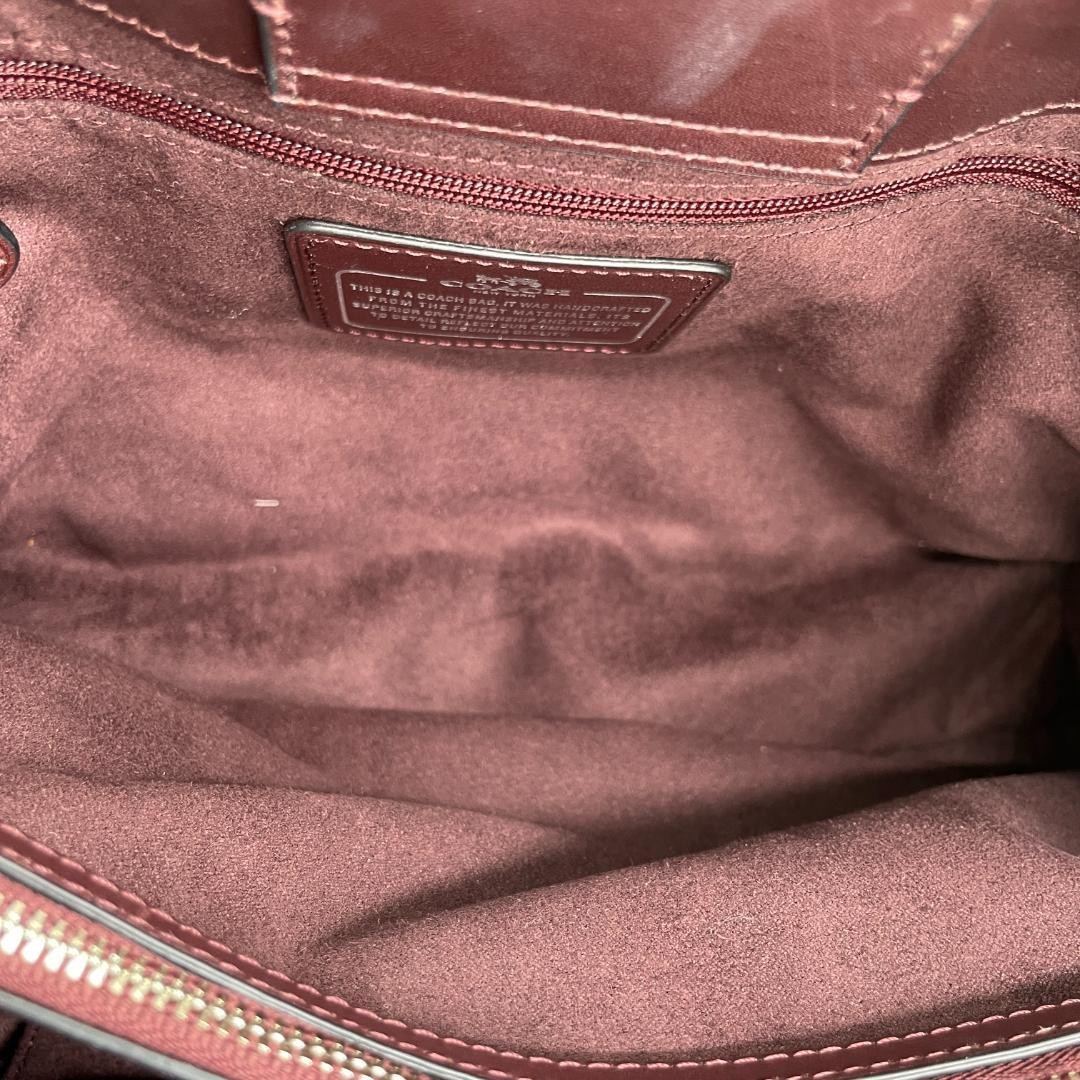 COACH Handbag Leather Brown Patchwork Python Patt… - image 13