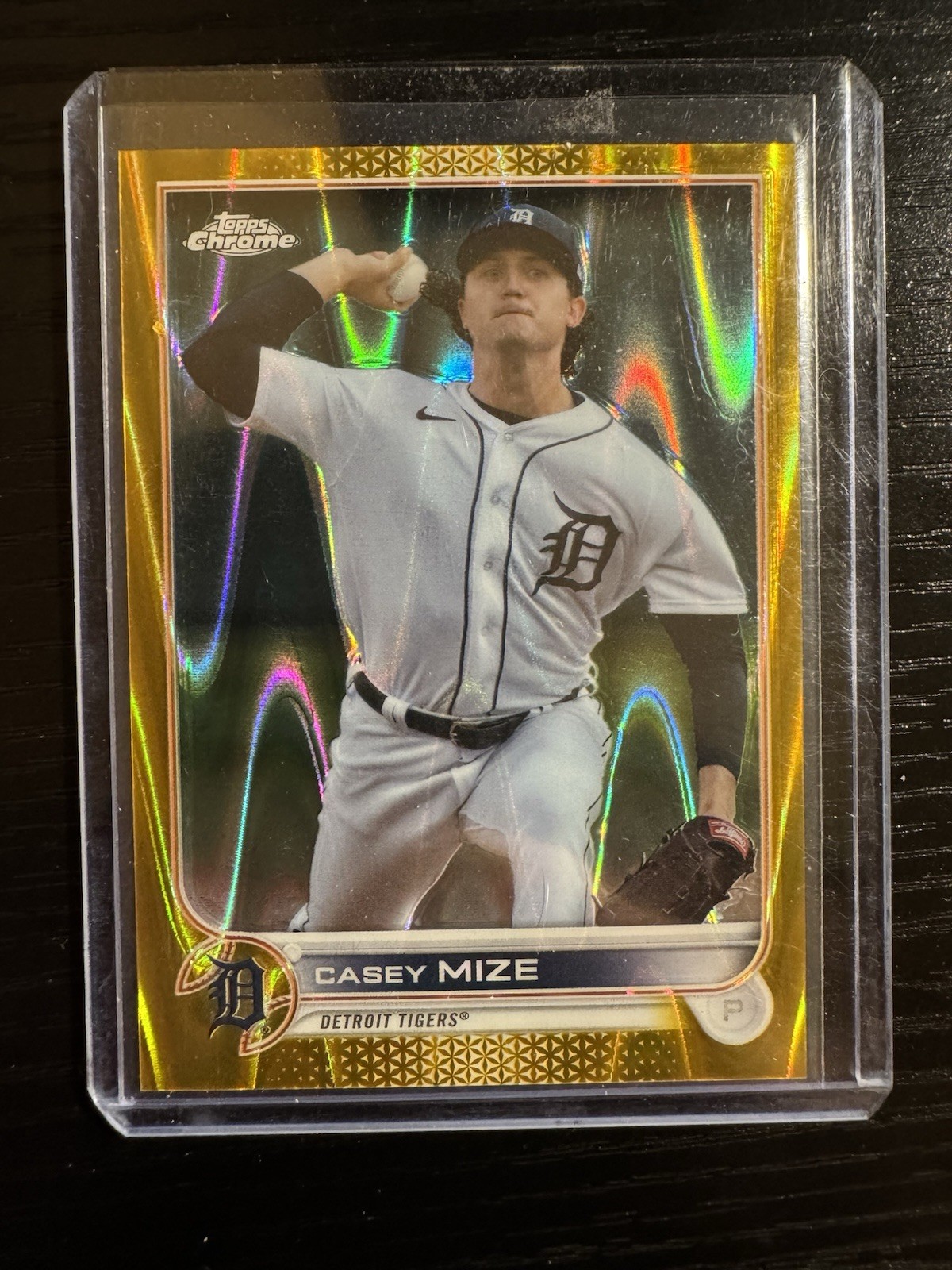 2022 Topps Chrome Casey Mize Gold RayWave Refractor #/50 Tigers