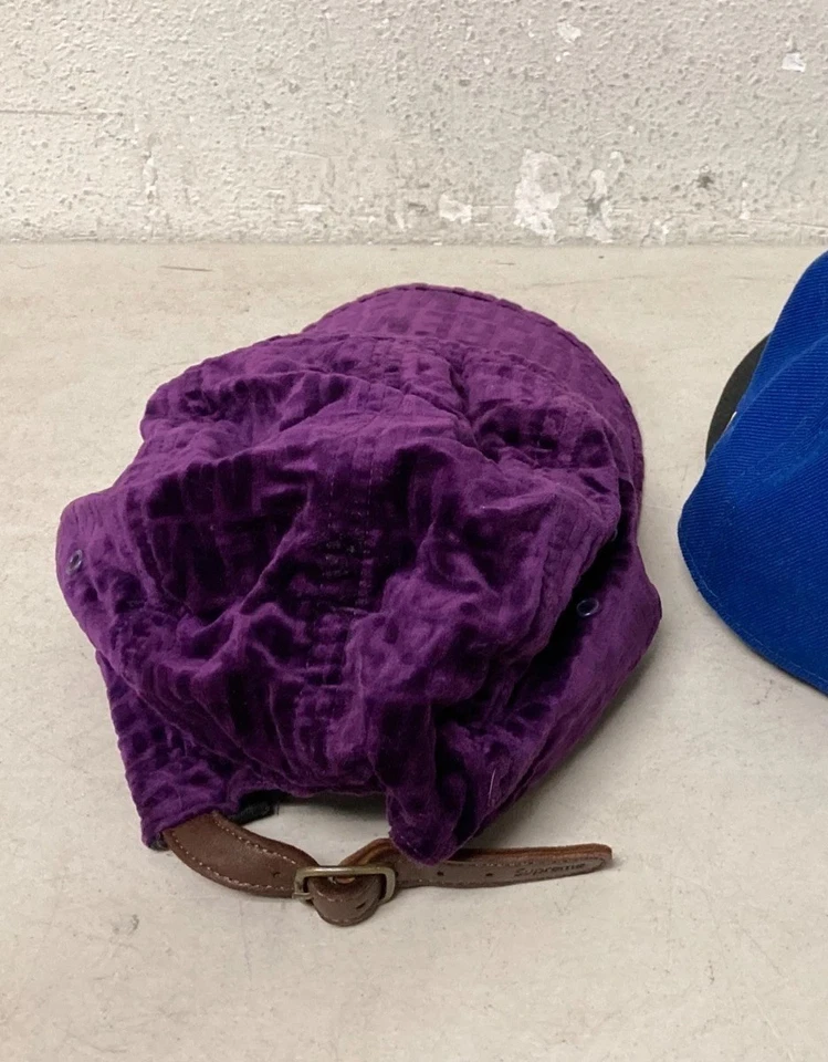 Supreme Velvet Pattern Camp Cap Purple - Image 3 of 4