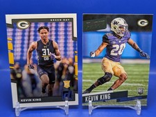 Kevin King 2 Rookie Card 2017 Panini Presitge #249 + Donruss #379 Packers RC. rookie card picture