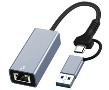 USB-C Gigabit Ethernet LAN RJ45 1000Mbps Network Adapter for PC Mac Android