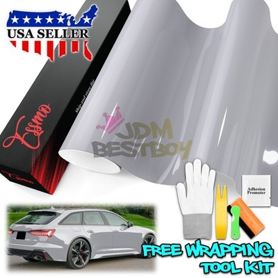 ESSMO PET Super Gloss Storm Gray Car Vehicle Vinyl Wrap Decal Glossy Like Paint