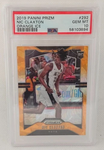 Nicolas Claxton Panini Prizm Orange Ice Parallel Rookie PSA 10 GEM MINT