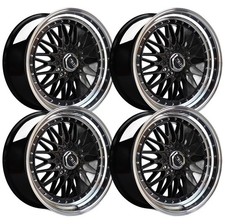 Set-4 Ipw W883 15x7 4x4.54x114.3 Black Machined 20mm Wheels Rims 15 Inch
