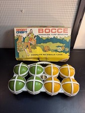 Vintage Sport Craft BOCCE American Turf Bowling Model 01095 Complete Set Used