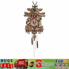 Vintage Clock German Black Forest Wooden Hunter Cuckoo Clock