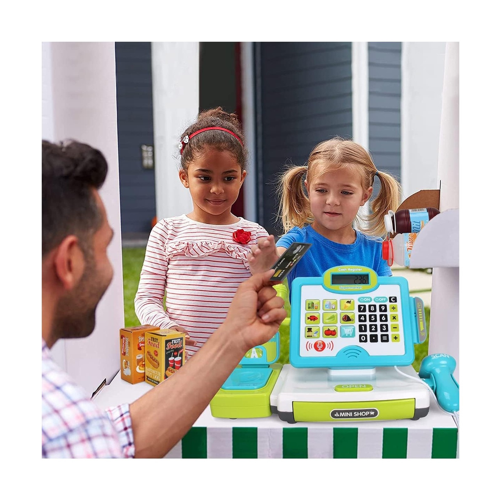 как выглядит FS Pretend Play Calculator Cash Register Toy as Preschool Gift for ... Fast Ship фото