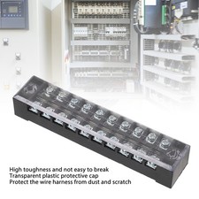 5 Set 10 Position Terminal Block Connector Strip Kit Dual Row Screw Pre Insulate