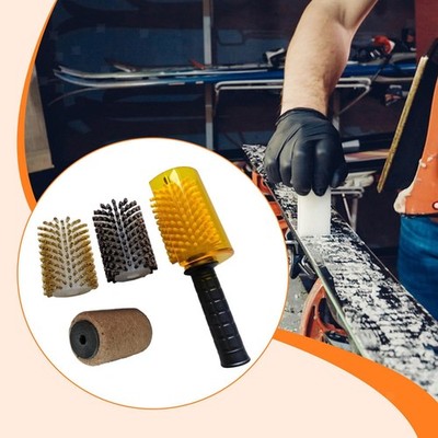 Skibürsten-Set mit Stiel, Griffabdeckung   Mühelose professionelle