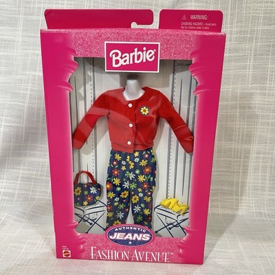 Barbie Fashion Avenue Authentic Jeans Spring Floral Outfit #19179 Vtg 1998 NEW