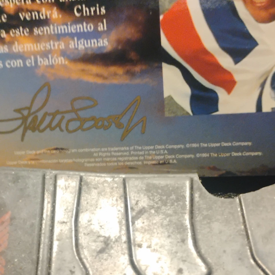 TARJETA INSERTADA FIRMA FÚTBOL AMERICANO COPA MUNDIAL CUBIERTA SUPERIOR EE. UU. WI3 CHRIS🔥 HENDERSON 1994 Foto 3 de 4
