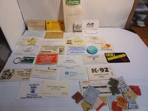 VintageAdvertisingBusiness Cards,Lansing,MI. Oldsmobile,Radio Stns,MovieTktStubs