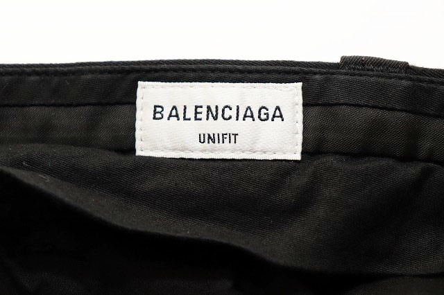 BALENCIAGA Tapered Suit Slacks Pants M Size 699005 TJT3 Black [Brand Old thumbnail 8
