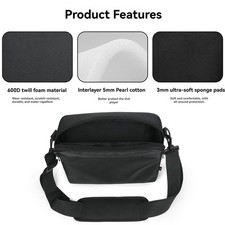 Portable Storage Bag Case Cross-body Protective Bag for 9.5-10.5-inch DVD Player