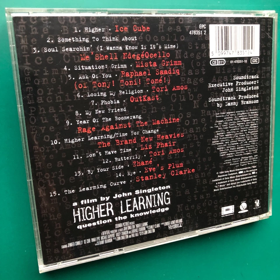 HIGHER LEARNING Hip Hop Film Soundtrack CD Jennifer Connelly Ice Cube Omar Epps - Image 2 of 4