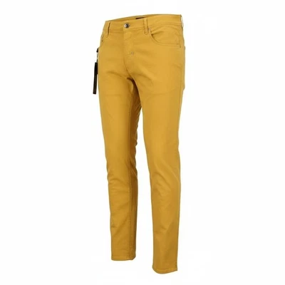 Antony Morato Keith Hommes Pantalon W38 Jaune Texturé Étroit Décontracté Zip Fly - Photo 1/4