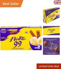 Flake 99 Milk Chocolate Bars - Pack of 14 Individual Treats for Baking & Sharing