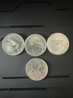 Canadian 80% Silver Quarters (4)   Three (1867-1967) and 1961 Very nice looking