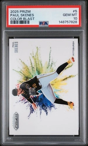 2025 Panini Prizm Paul Skenes Color Blast #5 PSA 10 Pittsburgh Pirates RI