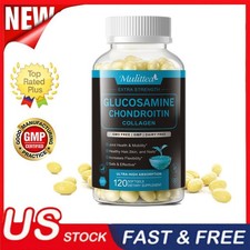 Glucosamine Chondroitin MSM COLLAGEN 120 Capsules Hair Skin Nails Joint health