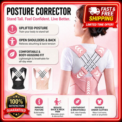 Back Brace Posture Corrector Adjustable Shoulder Support Pain Relief Belt
