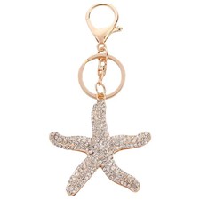 Glittering Crystals Keychain Alloy Car Accessory Stylish for Women
