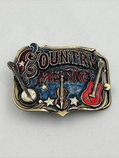 Country Music Banjo Guitar Fiddle Musician 1982 The Great American Belt Buckle