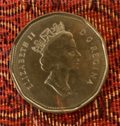 1993 Canadian One Dollar Loonie Coin Circulated Ungraded Uncertified