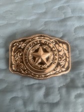 Western Style Texas Star Cowboys / Cowgirls Rodeo Belt Buckle
