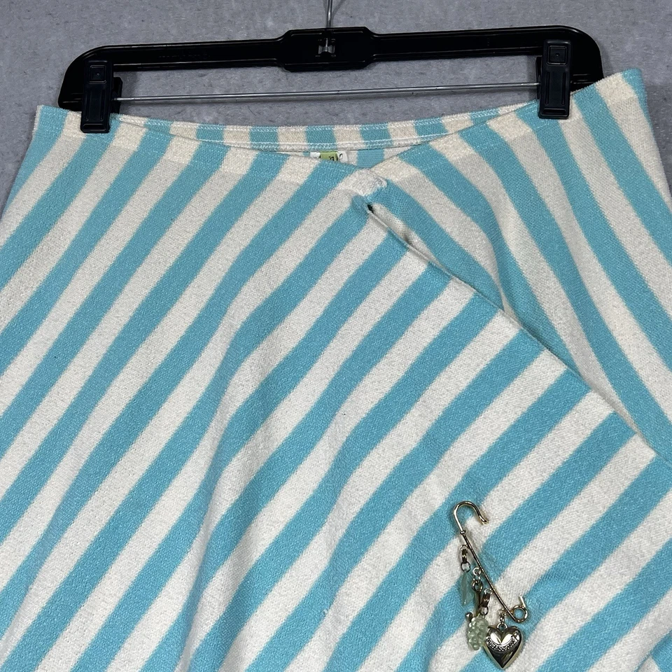 Juicy Couture Falda Mujer Grande Azul Blanco Rayas Bikini Playa Envolvente Cubrir Foto 2 de 4