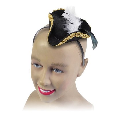 Bristol Novelty BH554 Headband   Mini Pirate Hat   1 Piece   Black   One Size-Ag