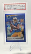 2020 Donruss Optic Justin Herbert Blue Hyper #153 PSA10